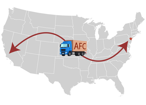Nationwide Shipping Map