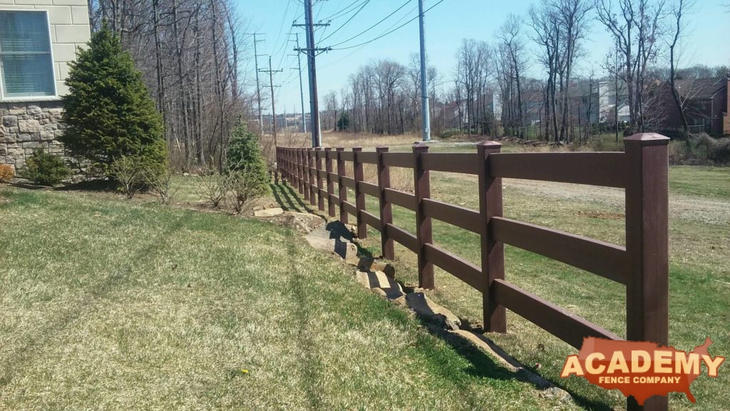 3-Rail Post & Rail with CertaGrain® Texture - Fence - CertainTeed Academy Fence Company Installation West Orange, Essex County, New Jersey.