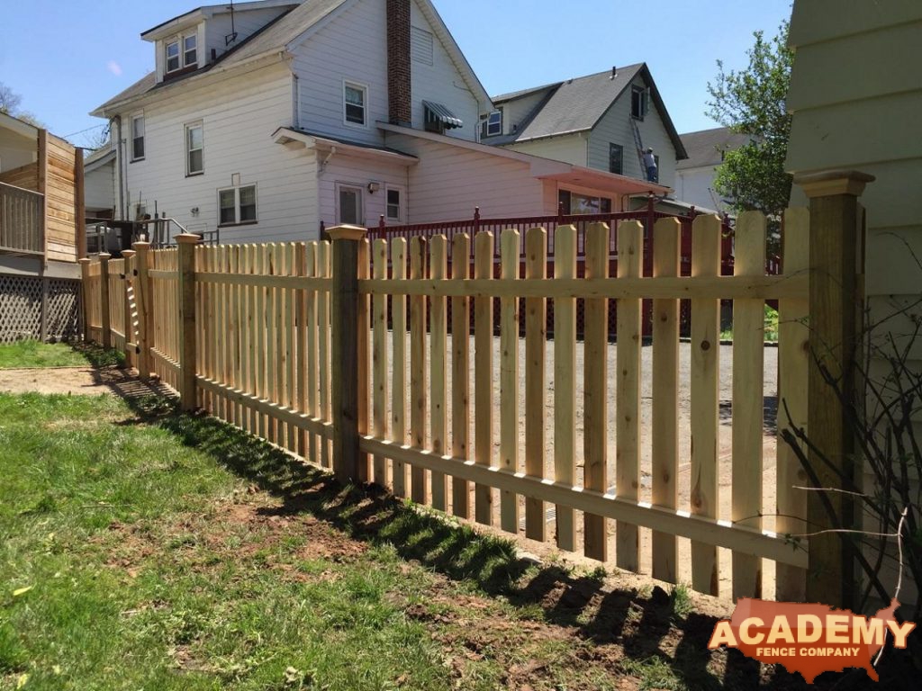 Spaced PicketWood Fence by Academy Fence Company Residential Cedar Maplewood Essex County New Jersey
