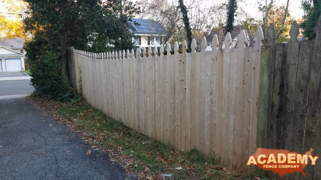 Wood Cedar Fence Installation Academy Fence Company West Orange Essex County New Jersey