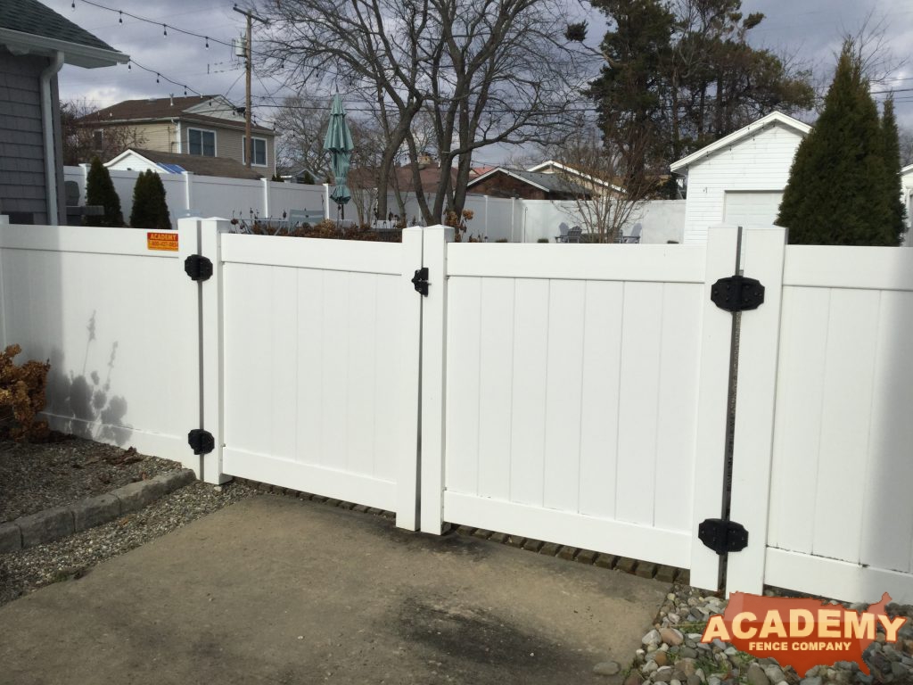 4' Vinyl PVC Driveway Gate bradley beach installation fence company monmouth county