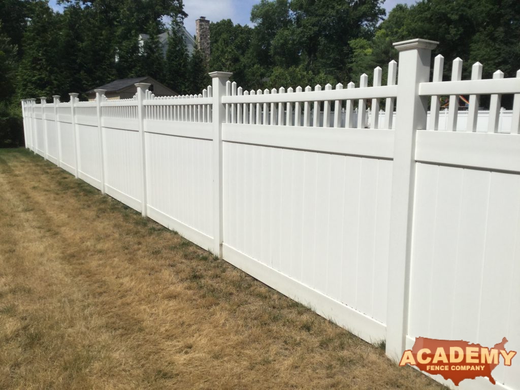 Vinyl PVC Fence Installation Residential Chatham Morris County New Jersey
