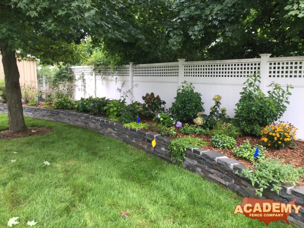 Residential Vinyl PVC Lattice Fence Installation Academy Fence Company Madison, Morris County, New Jersey