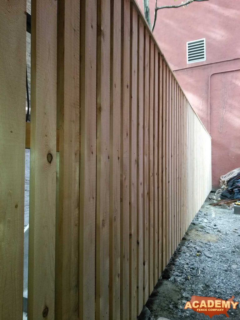 Cedar Fence Installation Residential Jersey City Hudson County New Jersey Academy Fence Company