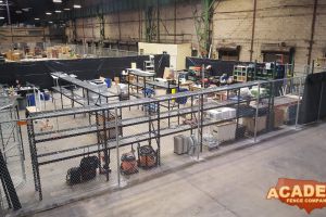 8' High Chain Link Fence for Indoor Warehouse Facility