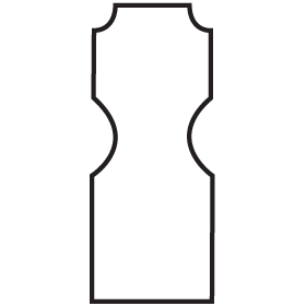 Knob Top | 1in x 4in x 36in H