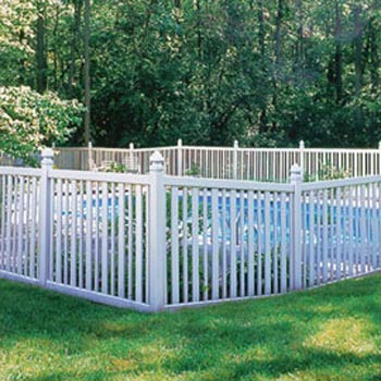 Bufftech Contemporary Monarch Picket Vinyl Fence