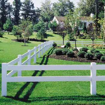 Bufftech Post & Rail Two Rail Vinyl Fence